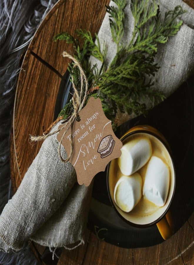 Summer-Ray.com Summer-Ray 50pcs Brown Kraft There is Always Room for S'More Love Wedding Favor Gift Tags in White Printing - Image 4